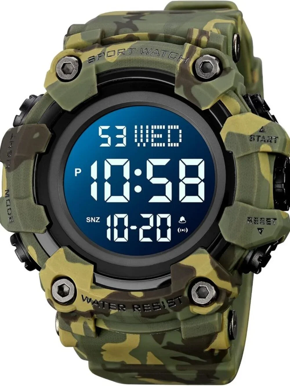Men's Waterproof LED Digital Sport Watch - Multifunctional Countdown Stopwatch